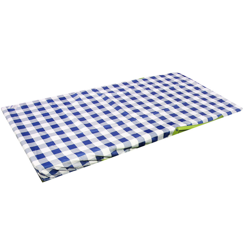 Rechteckige wasserdichte Tischdecke mit Gingham-Muster (120 x 90 cm)