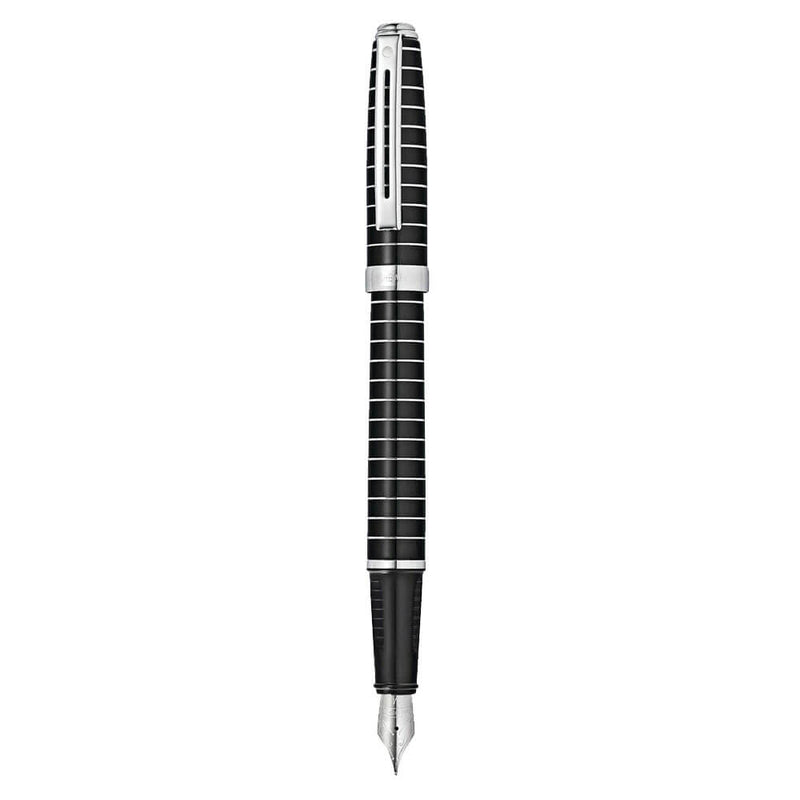 Stylo plume Prelude avec lignes gravées (noir)