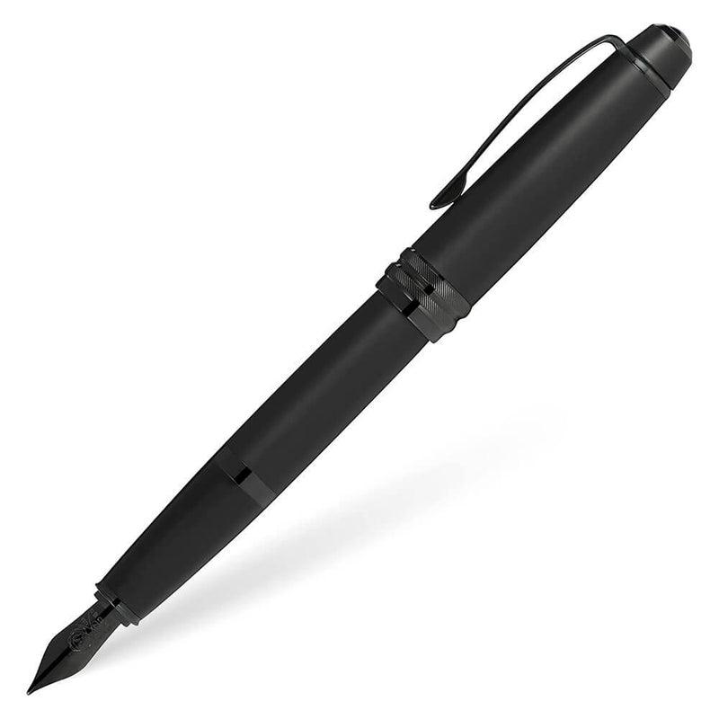 Stylo plume Cross Bailey avec pointe noire (noir mat)