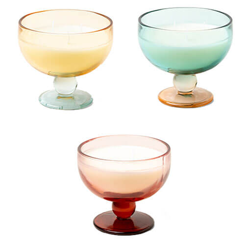 Tinted Glass Goblet Candle 6oz