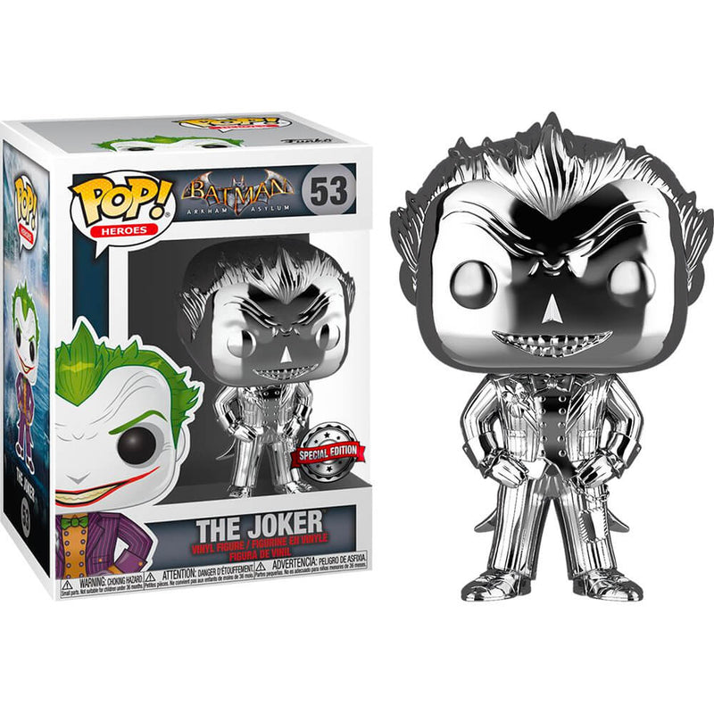 Batman Arkham Asylum Le Joker Chrome US Excl Pop!