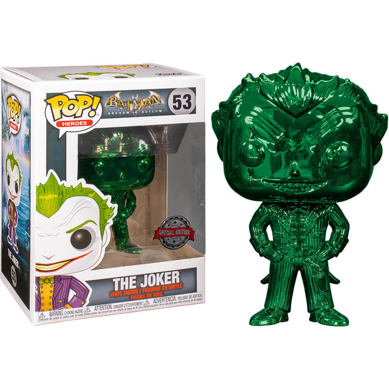 Batman Arkham Asylum Le Joker Chrome US Excl Pop!