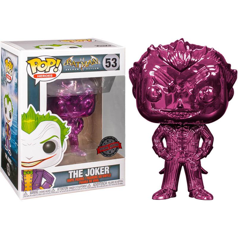 Batman Arkham Asylum Le Joker Chrome US Excl Pop!