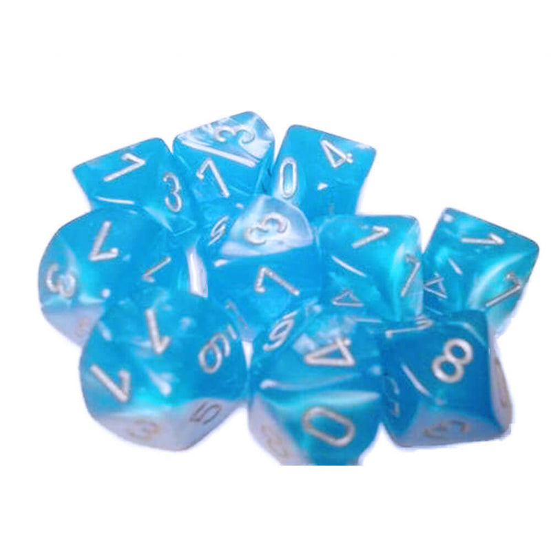 Chessex D10 Polyeder 10-teiliges Samt-Set