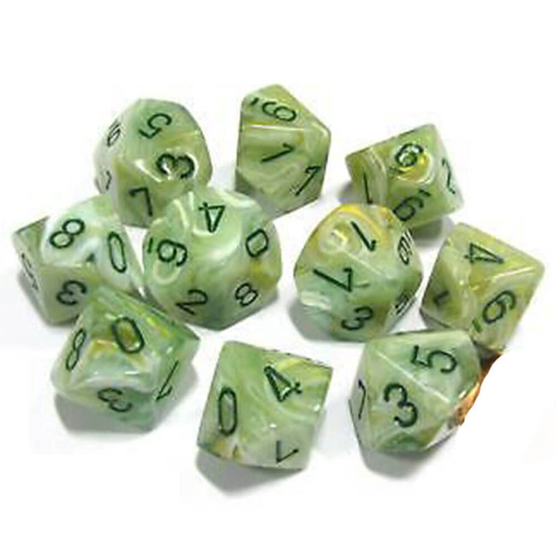 Chessex D10 Polyhedral 10-Würfel-Murmel-Set