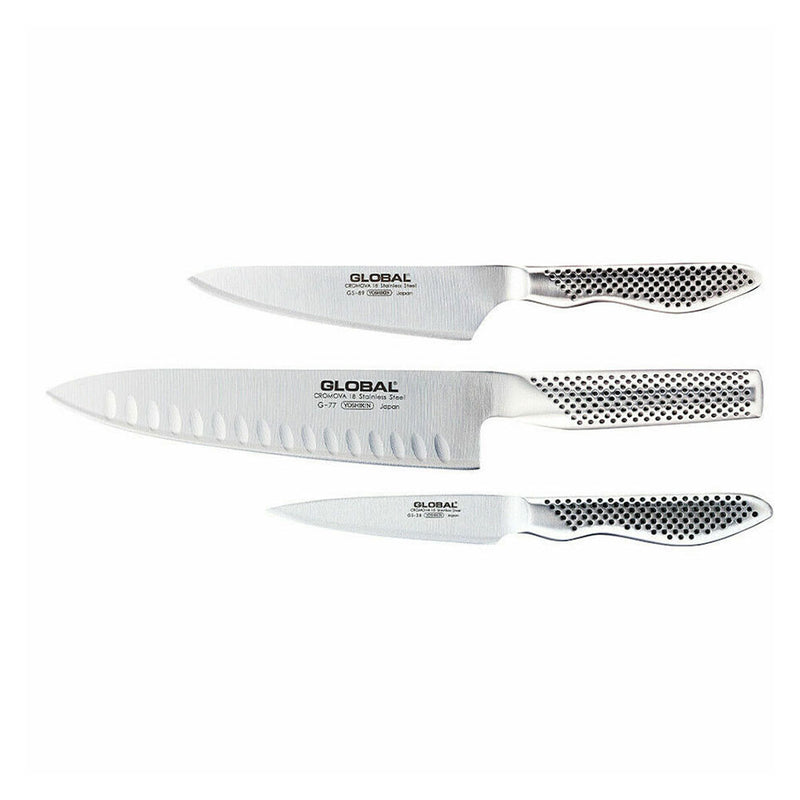 Global Knives Ensemble de couteaux en acier inoxydable (3 pièces)