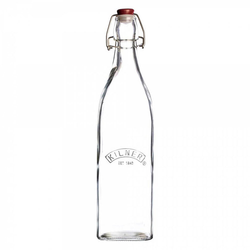 Bouteille de verre carré de Kilner Clip