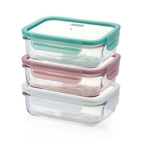 Glasslock Rectangular Container Set (3pcs)