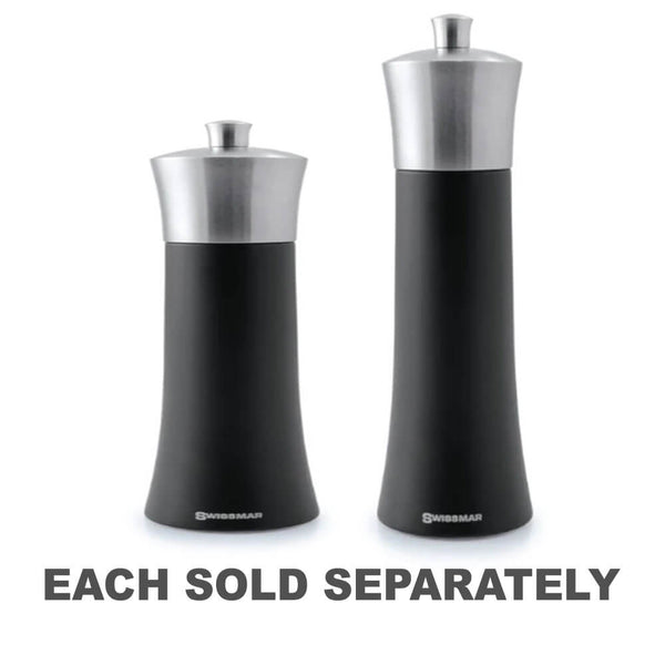 Swismar Torre Black Matte S/Steel Top Pepper Mill