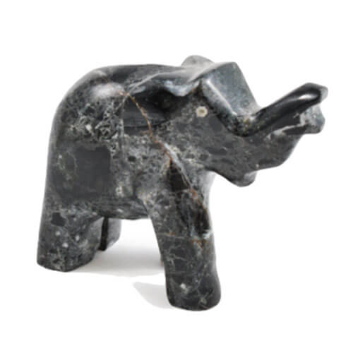 British Fossils Carved Elephant 7.5cm