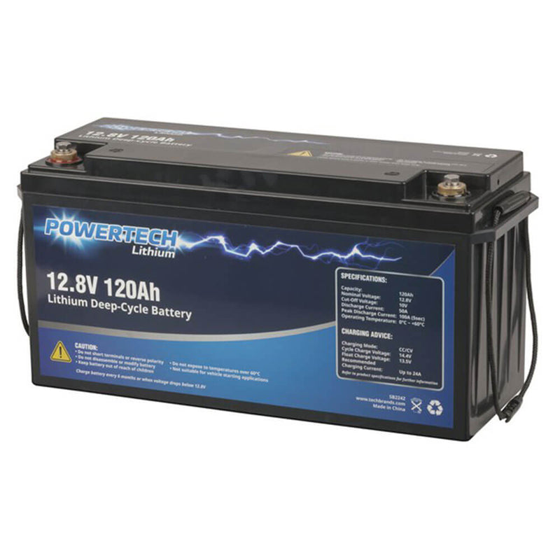 Batterie à décharge profonde Powertech (12,8 V LiFePO4)