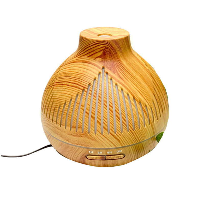 Diffuseur et humidificateur de brume aromatique avec cadre en bois