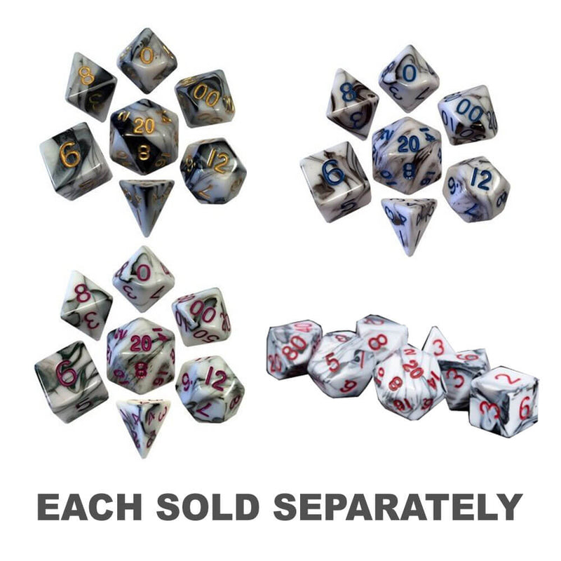 Metallic Dice GameAcrylic Dice Set Marble (Numbers)