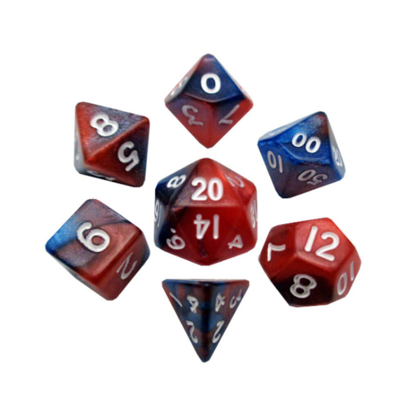 MDG Mini Poly Dice Set (mit weißer Nr.)