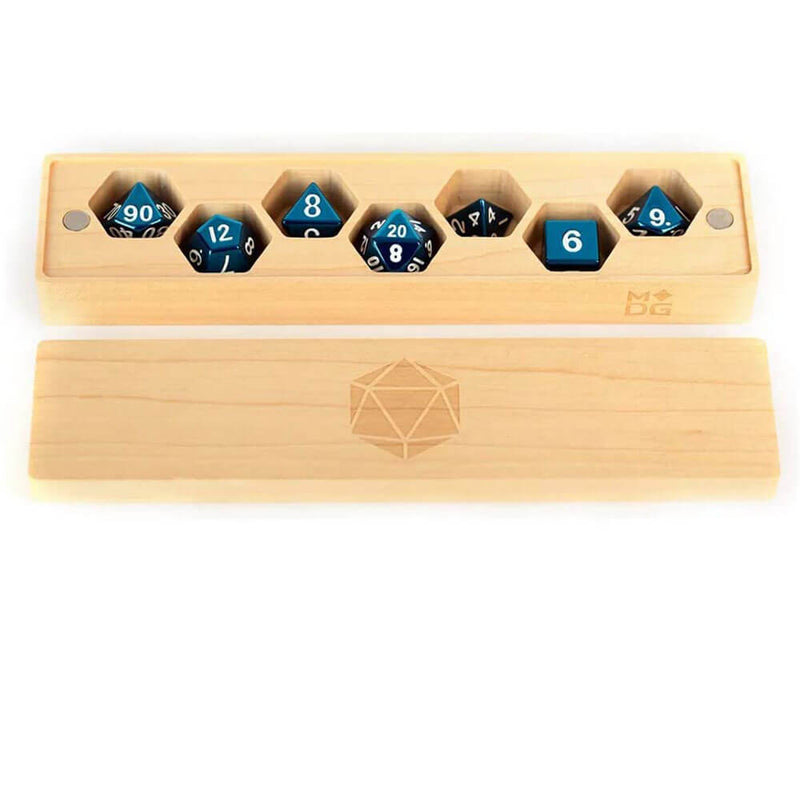 Jeu de dés métalliquesPremium Wood Dice Vault