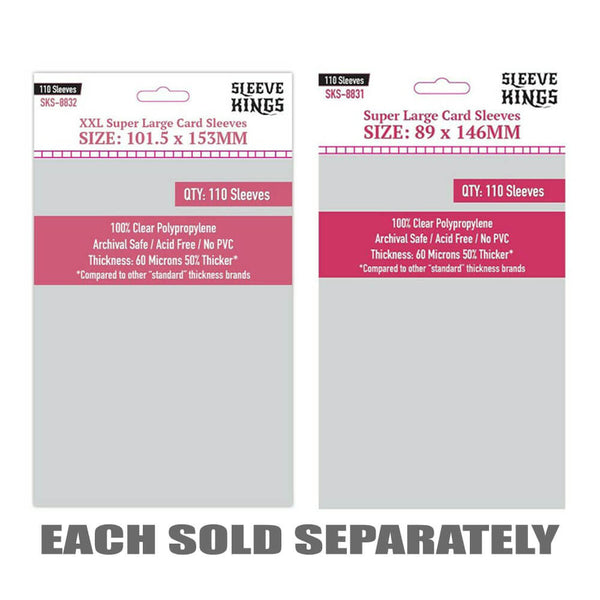 SK Board Game Sleeves Super Large (110s)