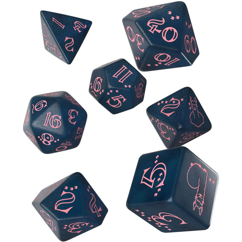 Sparkling Llama Dice Set (Blue & Pink)