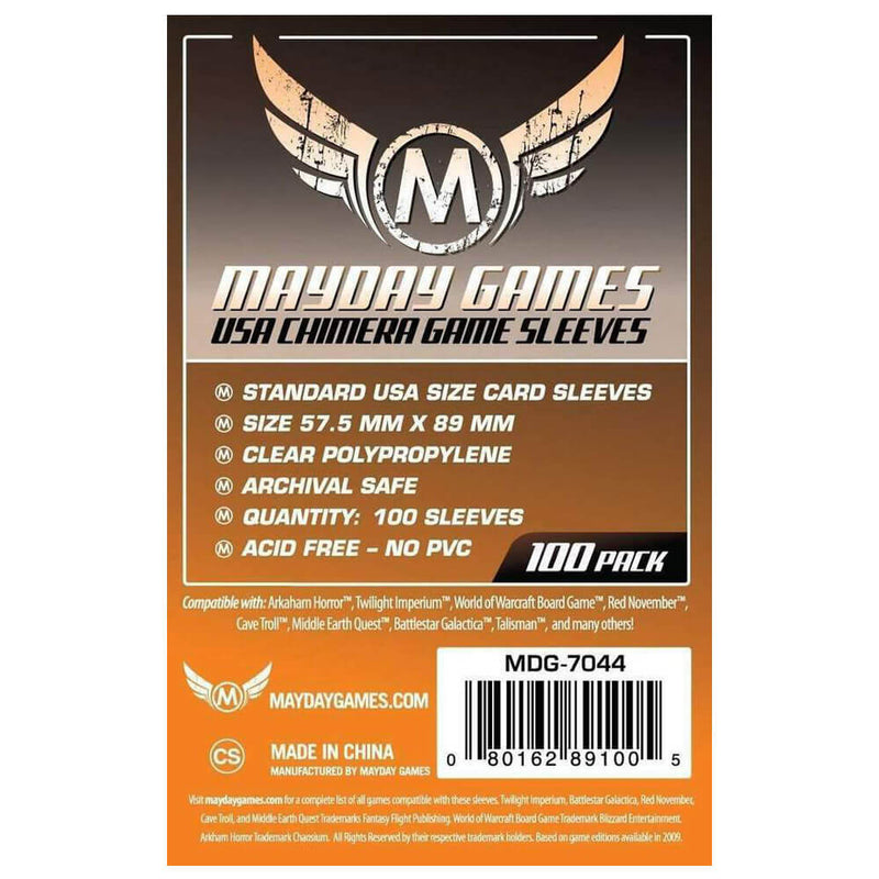 Mayday: 100 USA Chimera Game Sleeves (Orange)