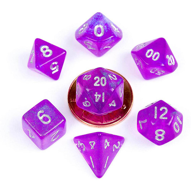 MDG Acrylic 10mm Poly Dice Set Stardust