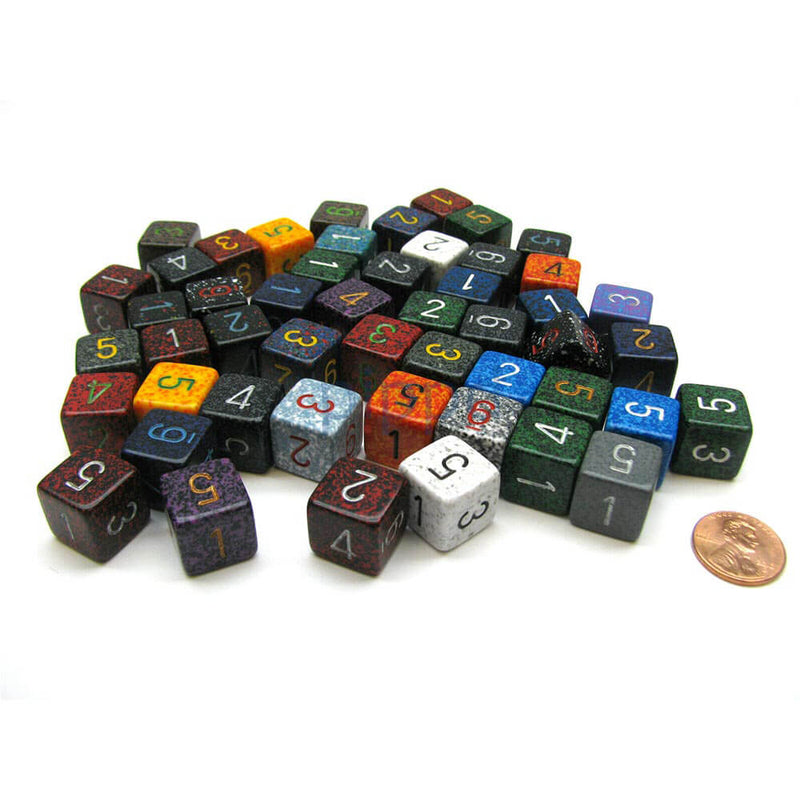 D6 dés assortis polyédriques en vrac (50 dés)