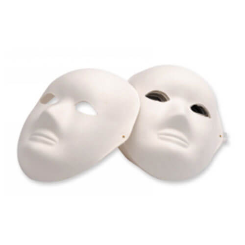 EC Paper Mache Masks with Elastic 24pk