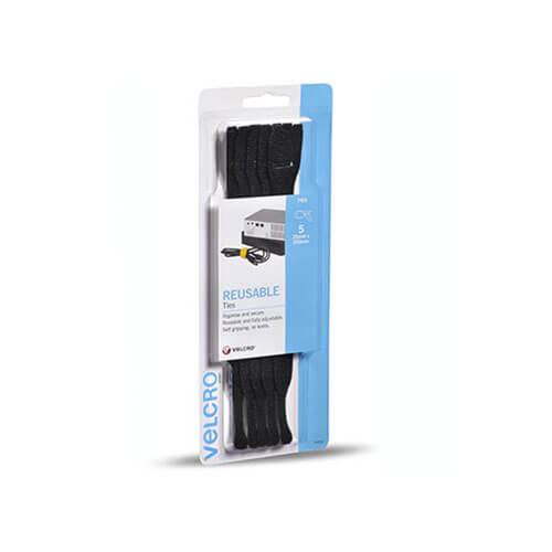 Velcro One-Wrap Reusable Ties 25x200mm (5pk)