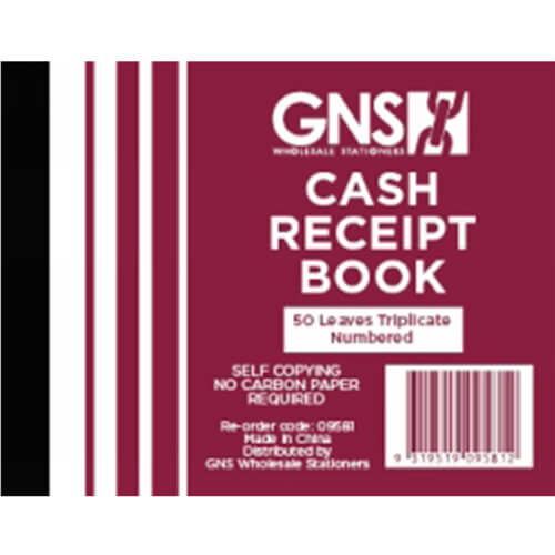 Carbonless 50 Leaves Cash Receipt Book 10pk